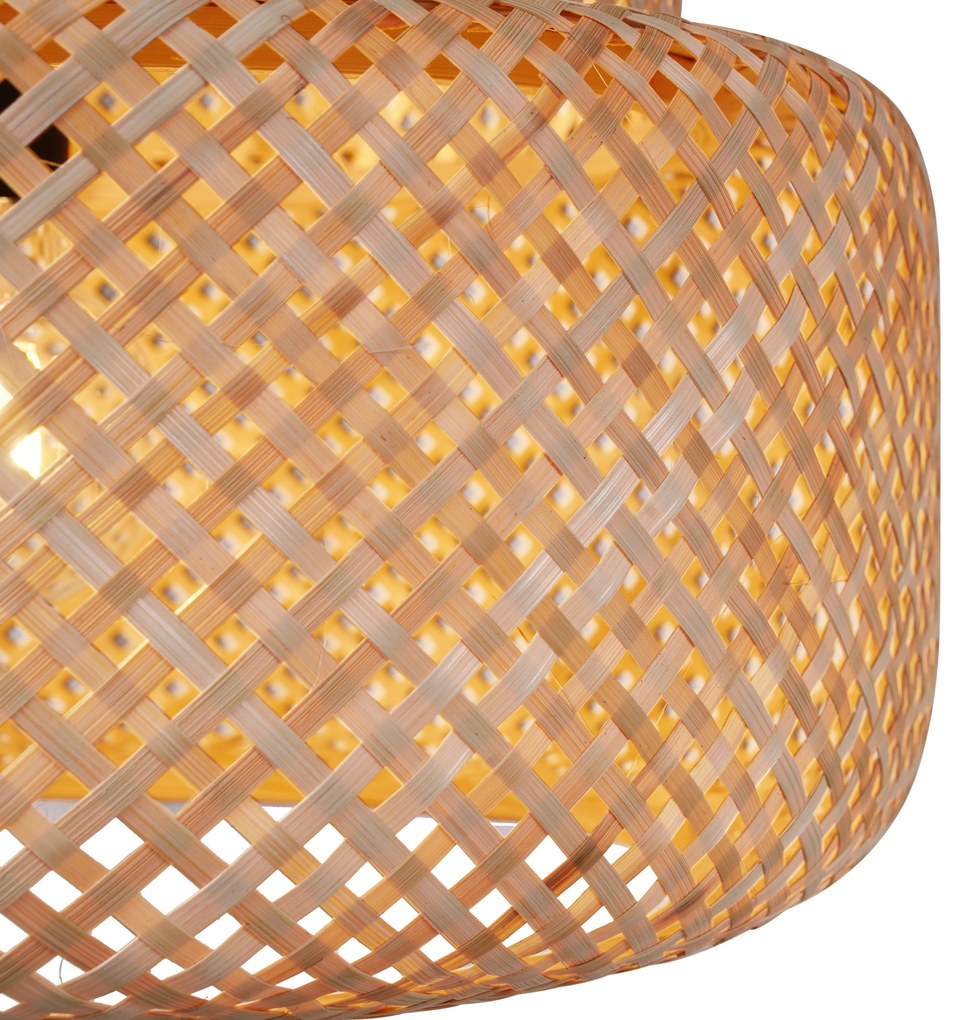 Японди висящ лампа черен с бамбук - Kea