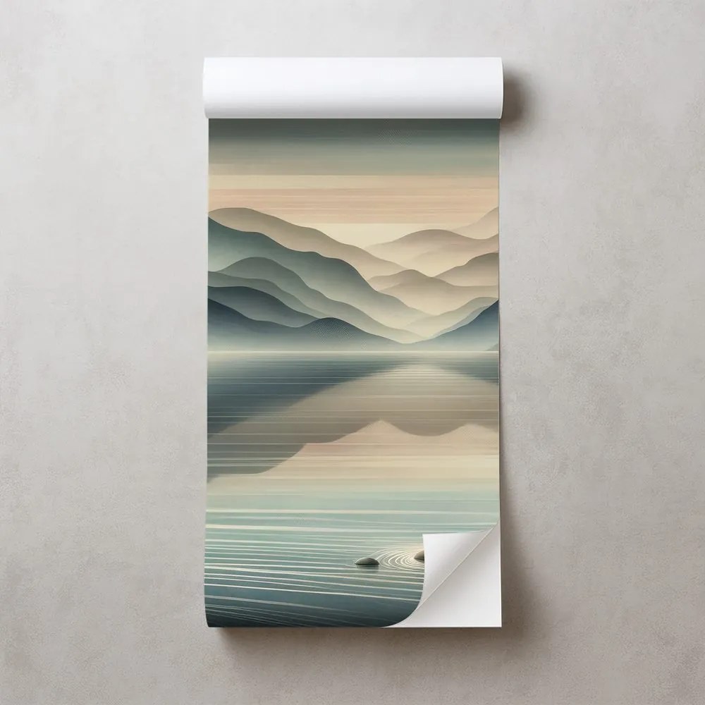 Самозалепващ тапет – Мъглива планинска панорама