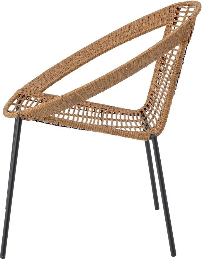 Градински комплект за отдих от изкуствен ратан в естествен цвят за 2 Dudine – Bloomingville