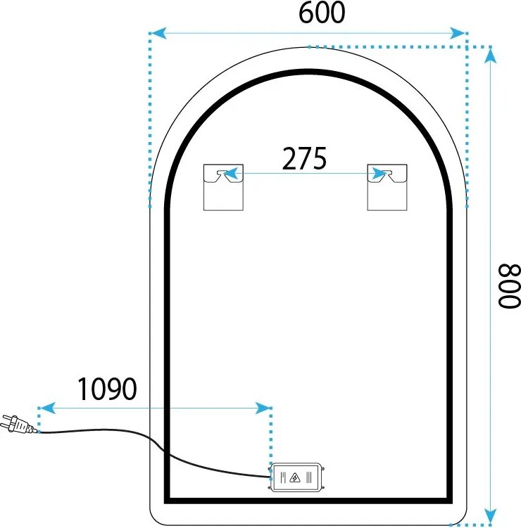 Огледало LED 80x60cm CAMLOT