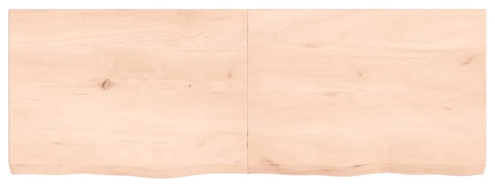 363585 vidaXL Стенен рафт, 140x50x(2-6) см, необработен масивен дъб