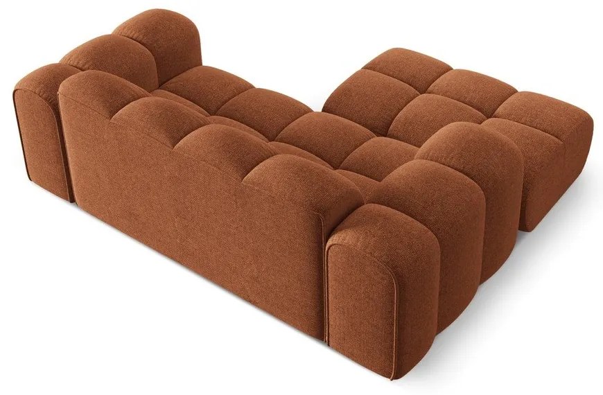 Теракотен шенилов ъглов диван (ляв ъгъл) Treno – Cosmopolitan Design