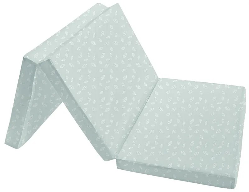 KIKKA BOO Сгъваем матрак 60/120/5 см. LEAVES MINT