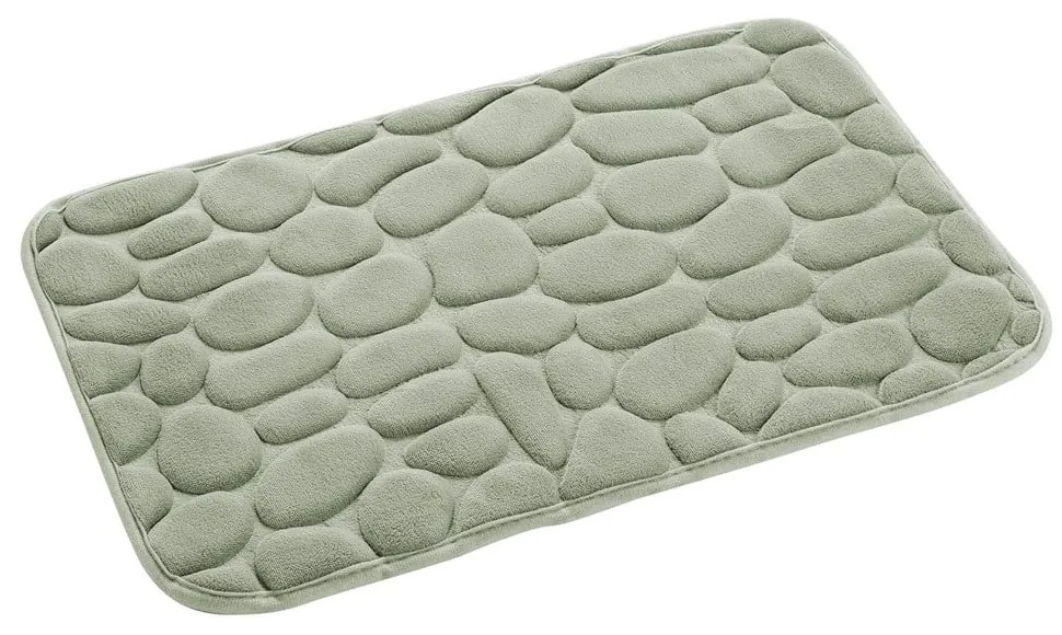 Зелен килим за баня 50x80 cm Ricochet – douceur d'intérieur