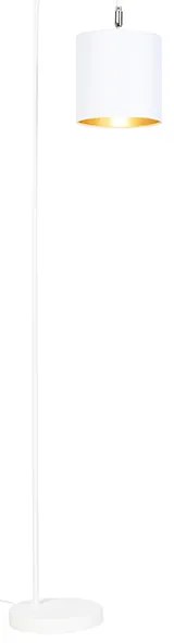 Модерна подова лампа бяла със злато - Lofty