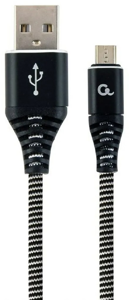 Кабел USB към micro USB GEMBIRD CC-USB2B-AMMBM-2M-BW Черен 2 m