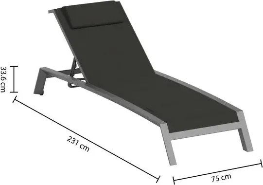 Сгъваем шезлонг Hesperide Allure Athea, Алуминий - Лен/Глина