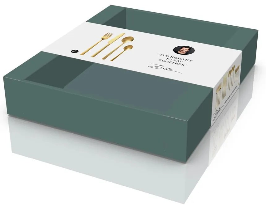 Стоманен прибори за хранене 16 бр. в месингов цвят Brass – Bitz