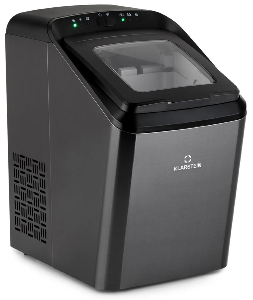 Klarstein Partytime, машина за лед, чист лед, 15 кг / 24 часа, неръждаема стомана