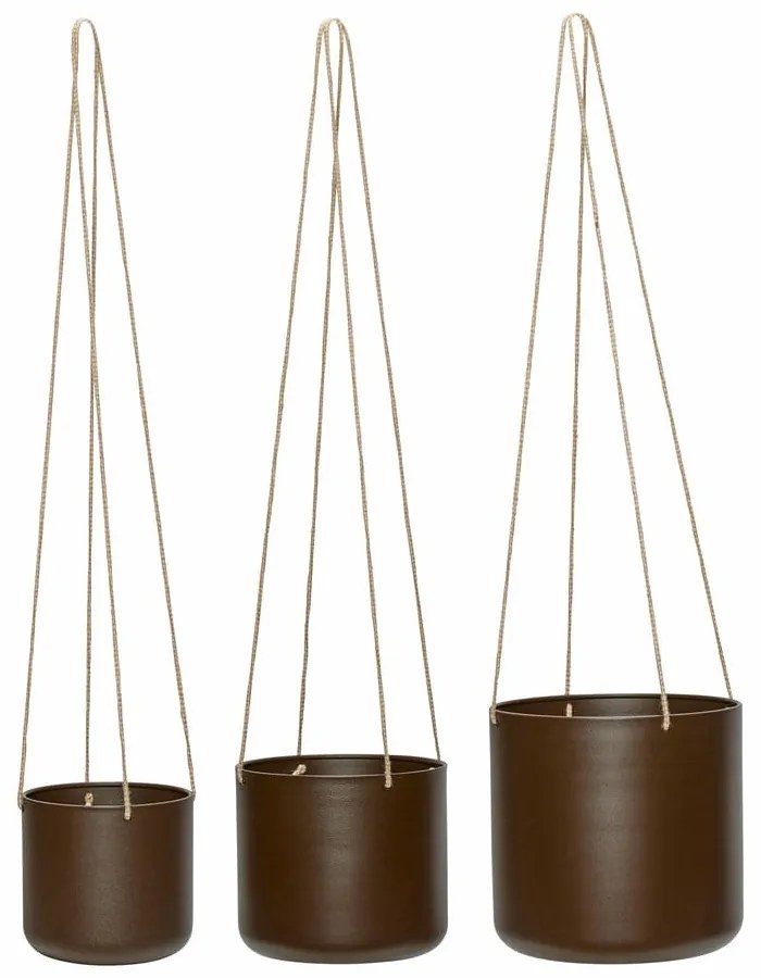 Метални висящи и стенни покрития за кашпи в комплект 3 бр. ø 25 cm Bloom – Hübsch