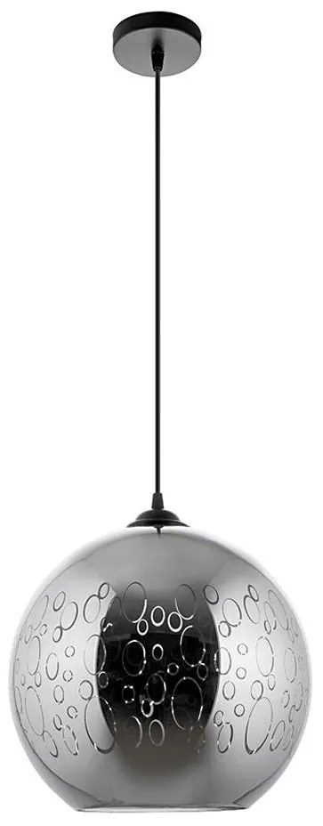 Пендел 1xE27/60W/230V Ø 30 см черен