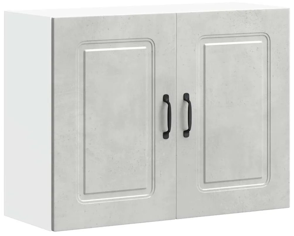 853591 vidaXL Кухненски стенен шкаф, Kalmar, бетонно сив, инженерно дърво