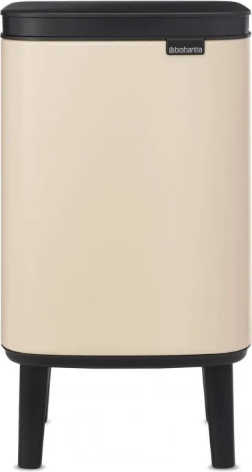Кош за боклук Brabantia Bo Small Hi 1010460, 4 л, Плавно и безшумно отваряне, Противоплъзгаща основа, Бежов