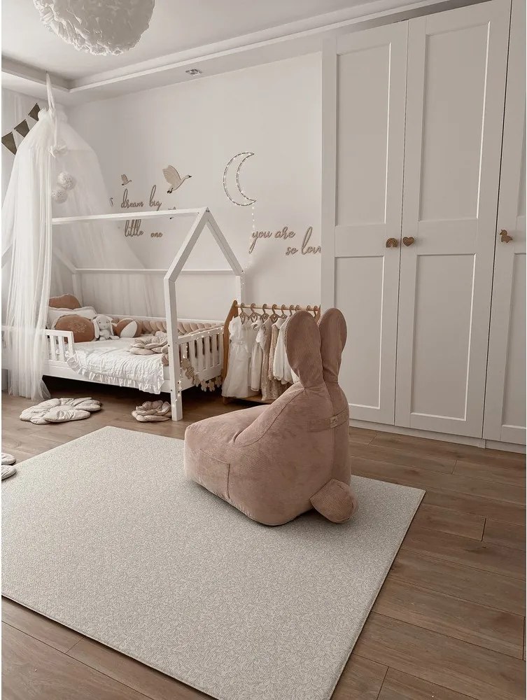 Светлорозов детски пуф Funny Bunny – The Brooklyn Kids