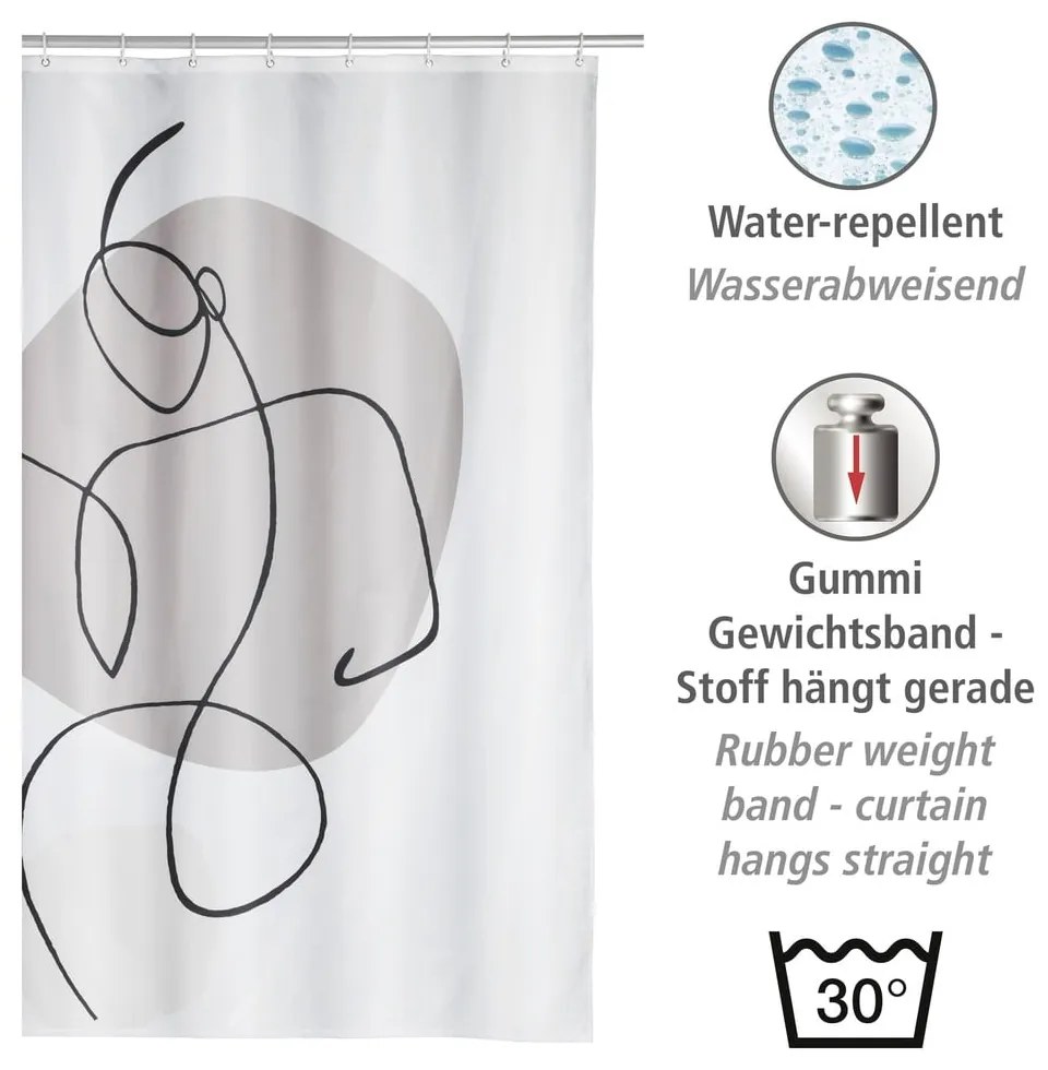 Завеса за душ 180x200 cm Ladyline - Wenko