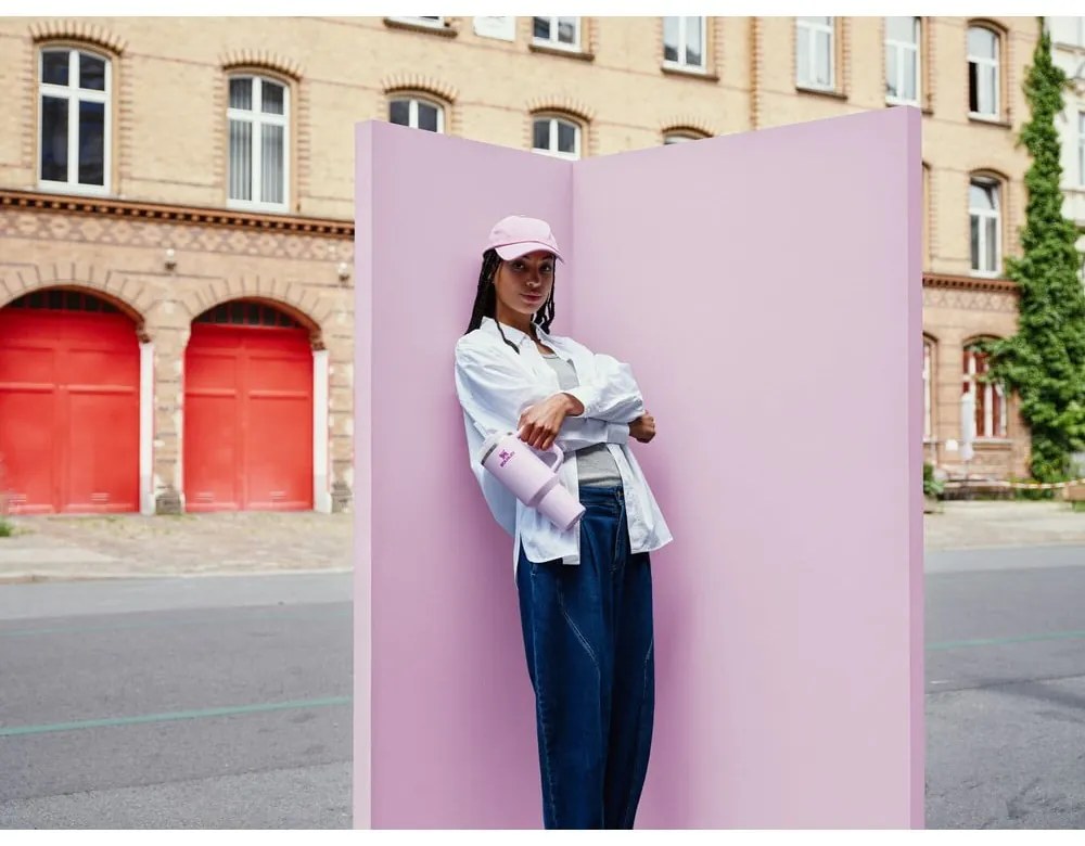 Розов термос със сламка от неръждаема стомана 1,18 l Quencher H2.0 FlowState Tumbler Cherry Blossom – Stanley