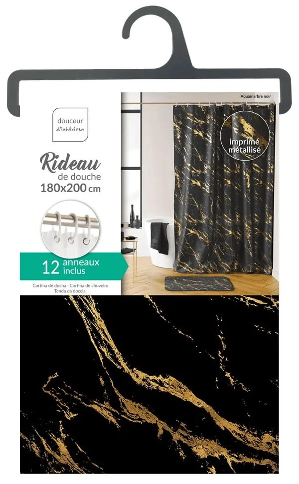 Завеса за душ 180x200 cm Aquamarbre – douceur d'intérieur