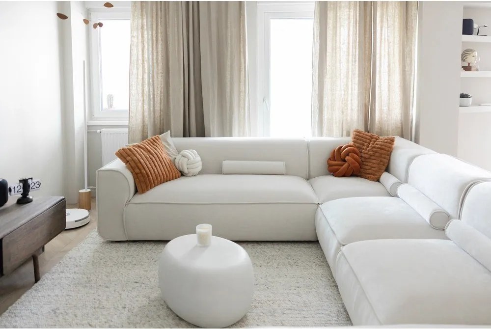 Кремав ъглов диван (ляв ъгъл/"U" форма) Flex Felix – Miuform