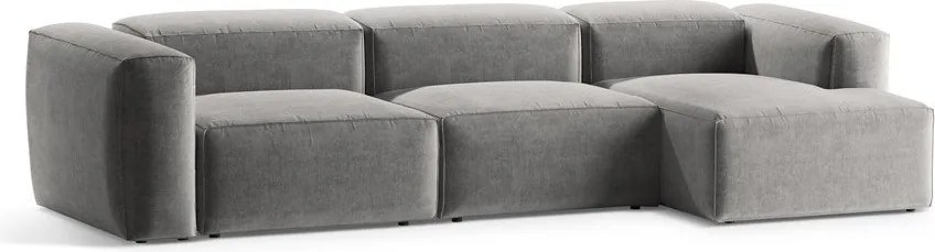 Светлосив ъглов диван (десен ъгъл) Bergamo – Cosmopolitan Design