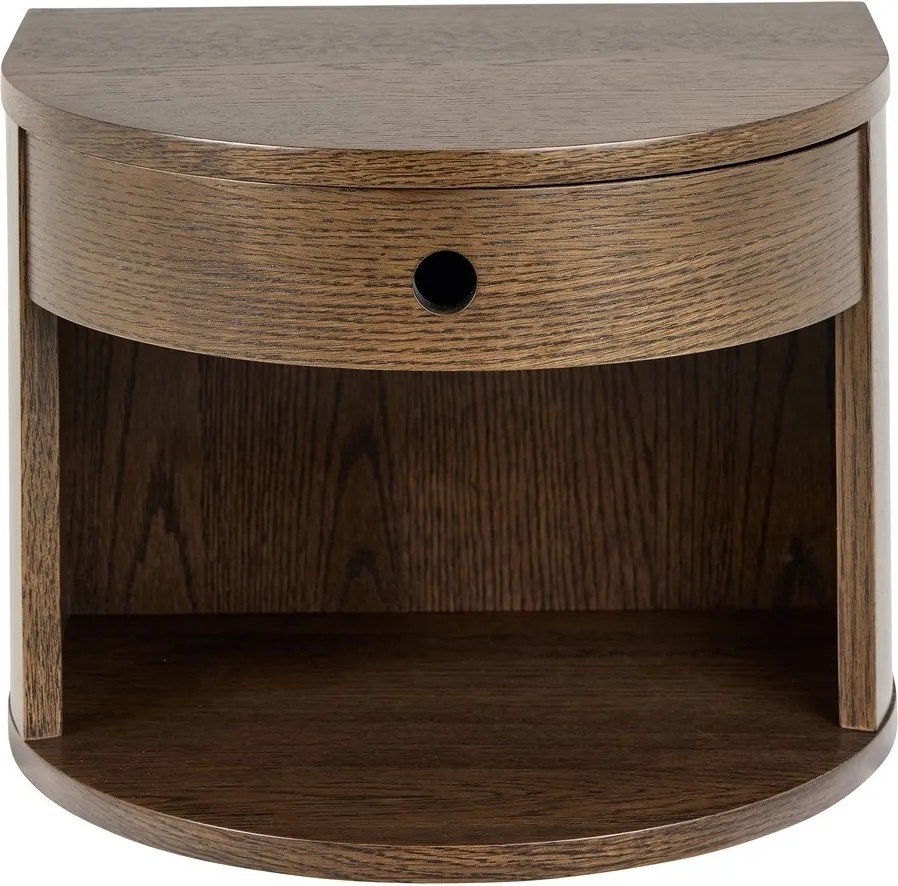 Нощно шкафче от декор от дъб в тъмно естествен цвят Paron – Actona