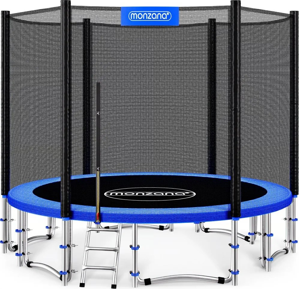 Градински батут MONZANA с предпазна мрежа и стълба - 366 см