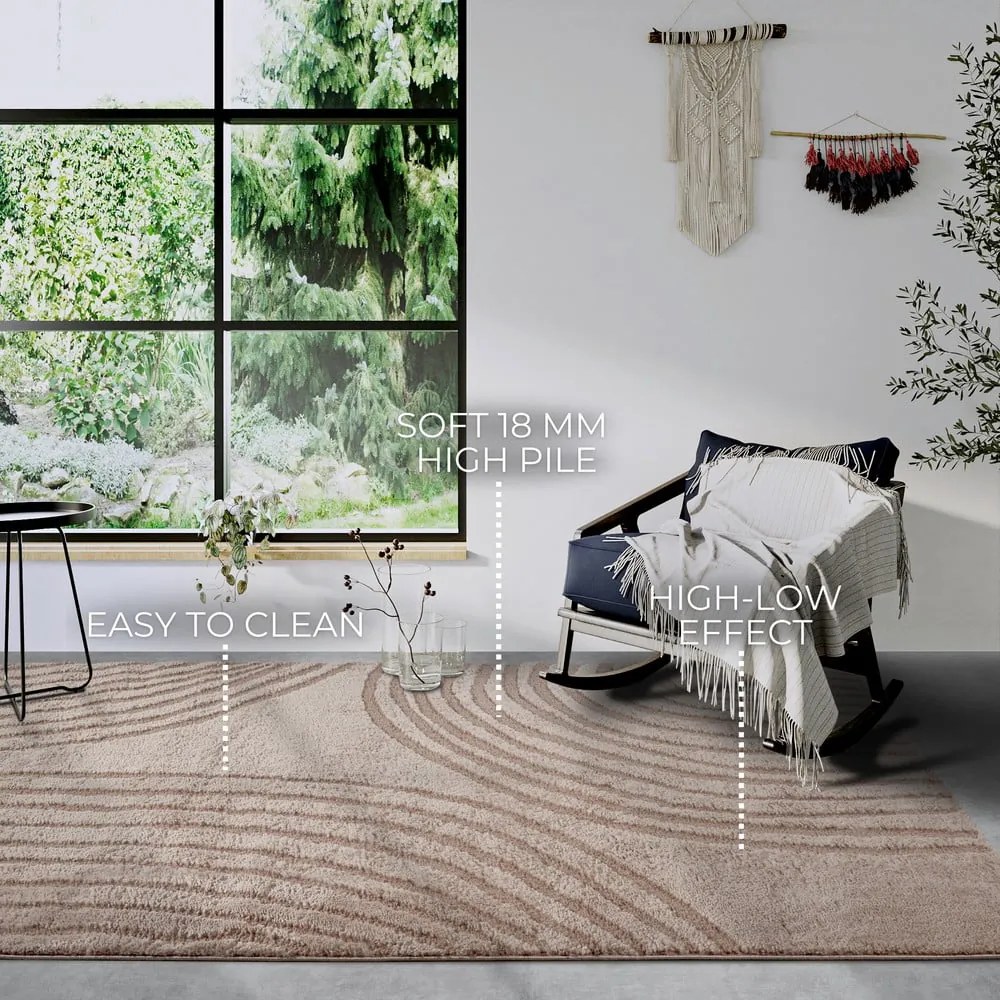 Бежов килим 200x280 cm Pigment Beige – Elle Decoration