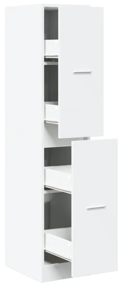 855169 vidaXL Аптекарски шкаф, бял, 30x41x144,5 см, инженерно дърво