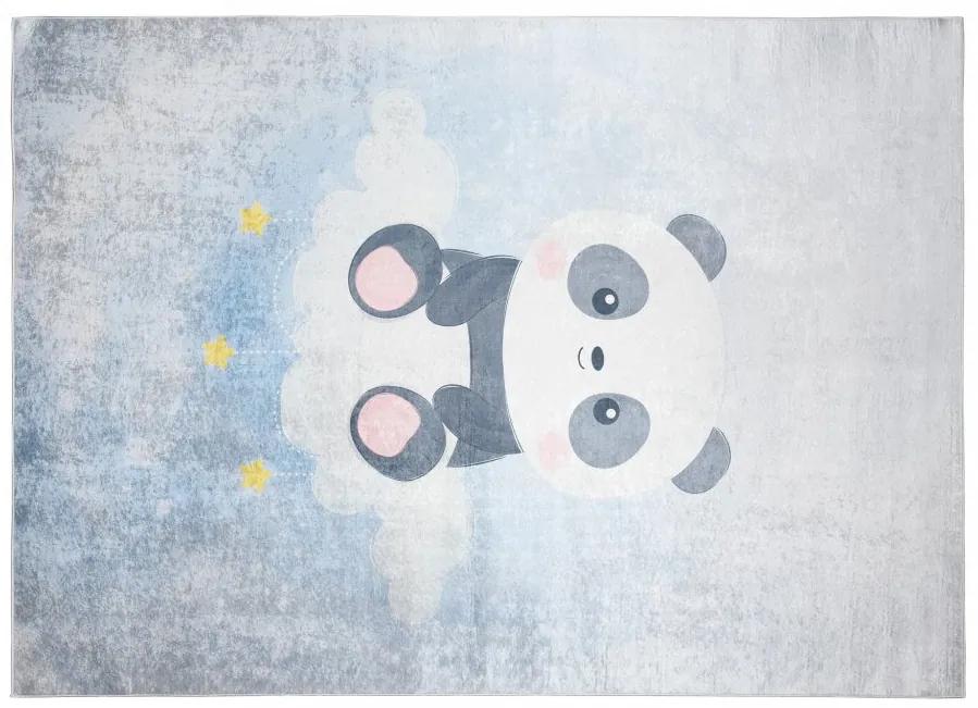 Детски килим със сладка панда върху облак Ширина: 80 см | Дължина: 150 см