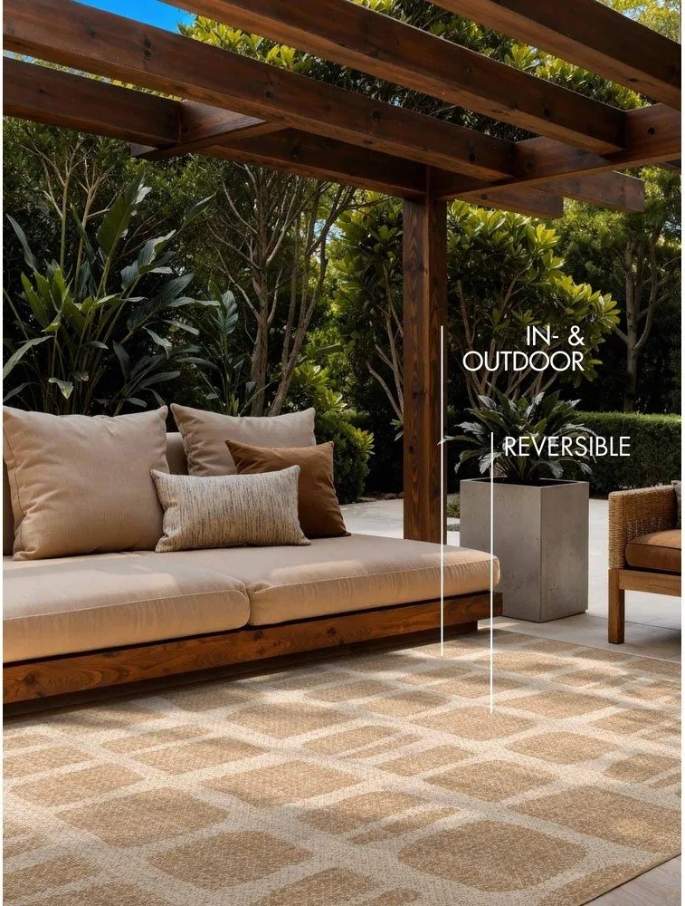 Кремав/в естествен цвят килим за открито и закрито 120x170 cm Haringey Ruskin – Ted Baker