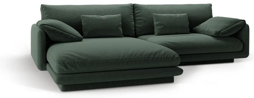 Тъмнозелен ъглов диван (ляв ъгъл) Torino – Micadoni Home