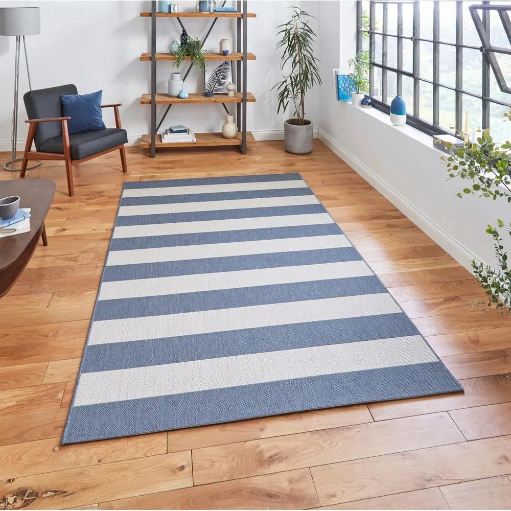 Синьо-бежов външен килим 170x120 cm Santa Monica - Think Rugs