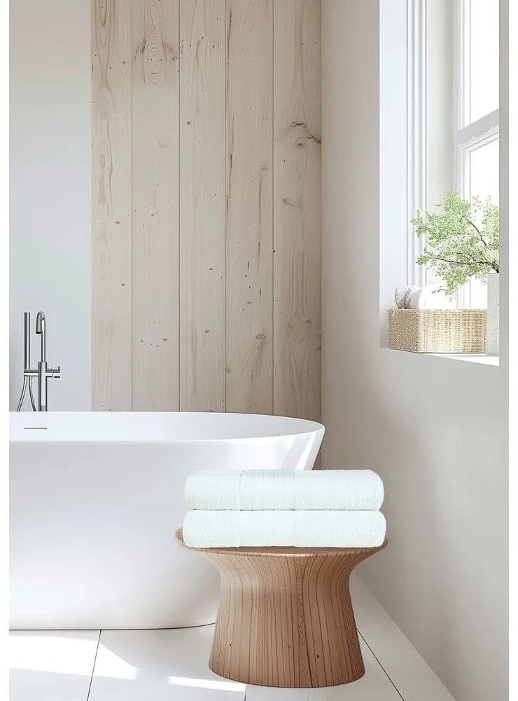 Бели памучни хавлиени кърпи в комплект от 2 бр. от тери 70x140 cm – Good Morning