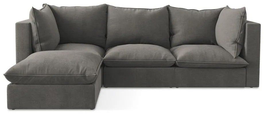 Тъмносив ъглов диван (ляв ъгъл) Manao – Makamii