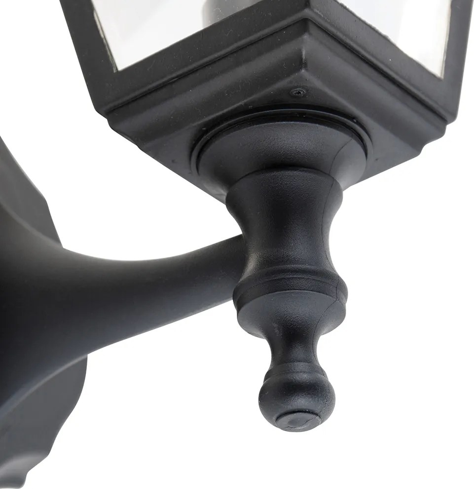 Интелигентна външна стенна лампа черна IP44 вкл. Wifi ST64 - Capital