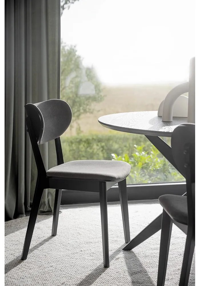 Кръгла маса за хранене с дъбов плот 120x120 cm Calverton - Rowico