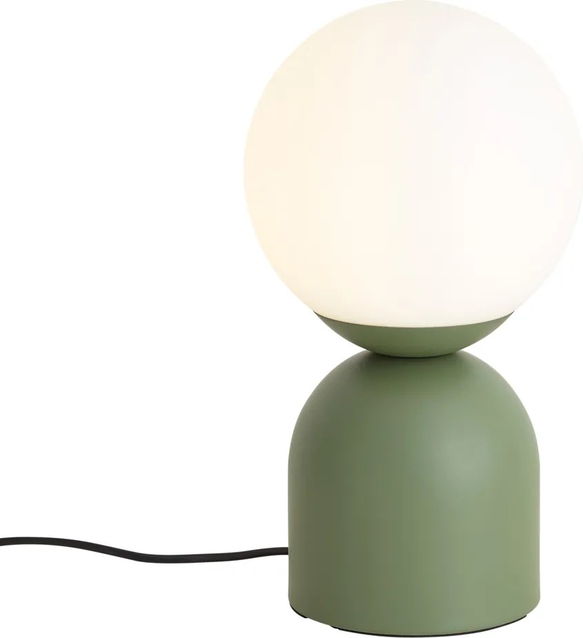 Hotel Chic Table Lamp Green with Opal Glass - Pallon Trend