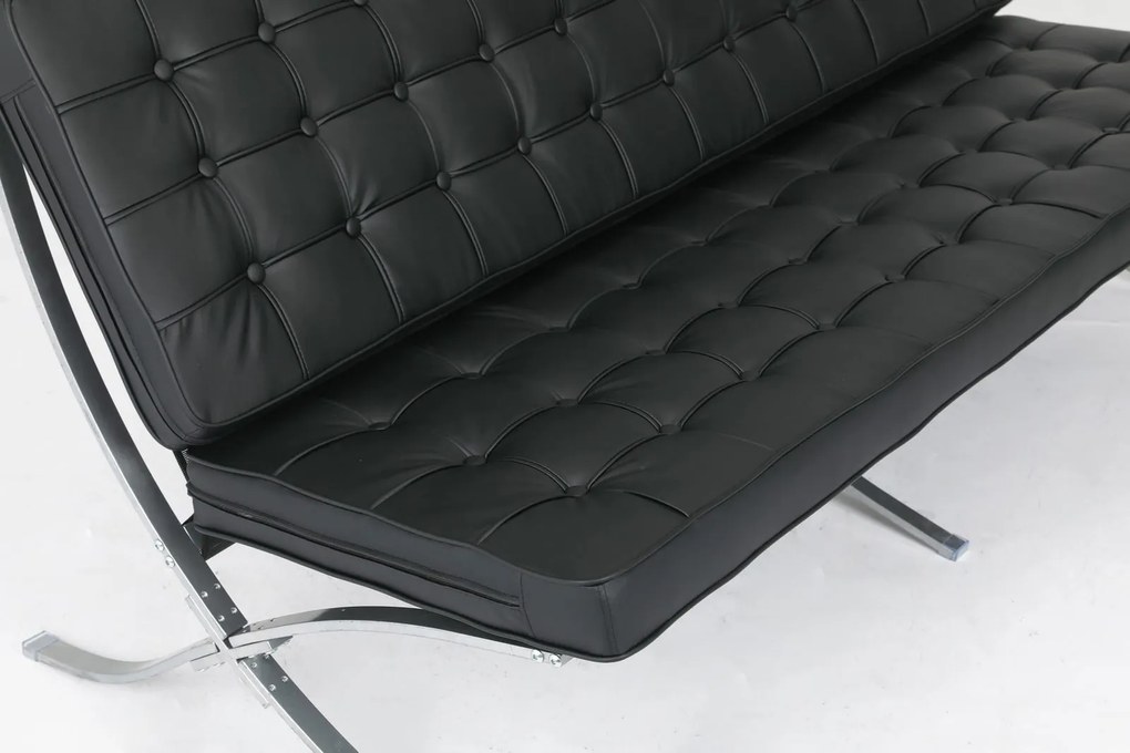 Триместен диван Casablanca-черно