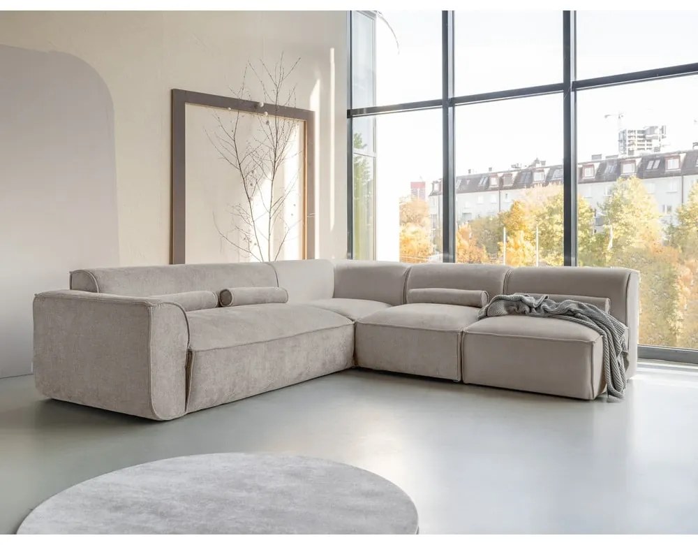 Бежов ъглов диван (десен ъгъл) Flex Felix – Miuform