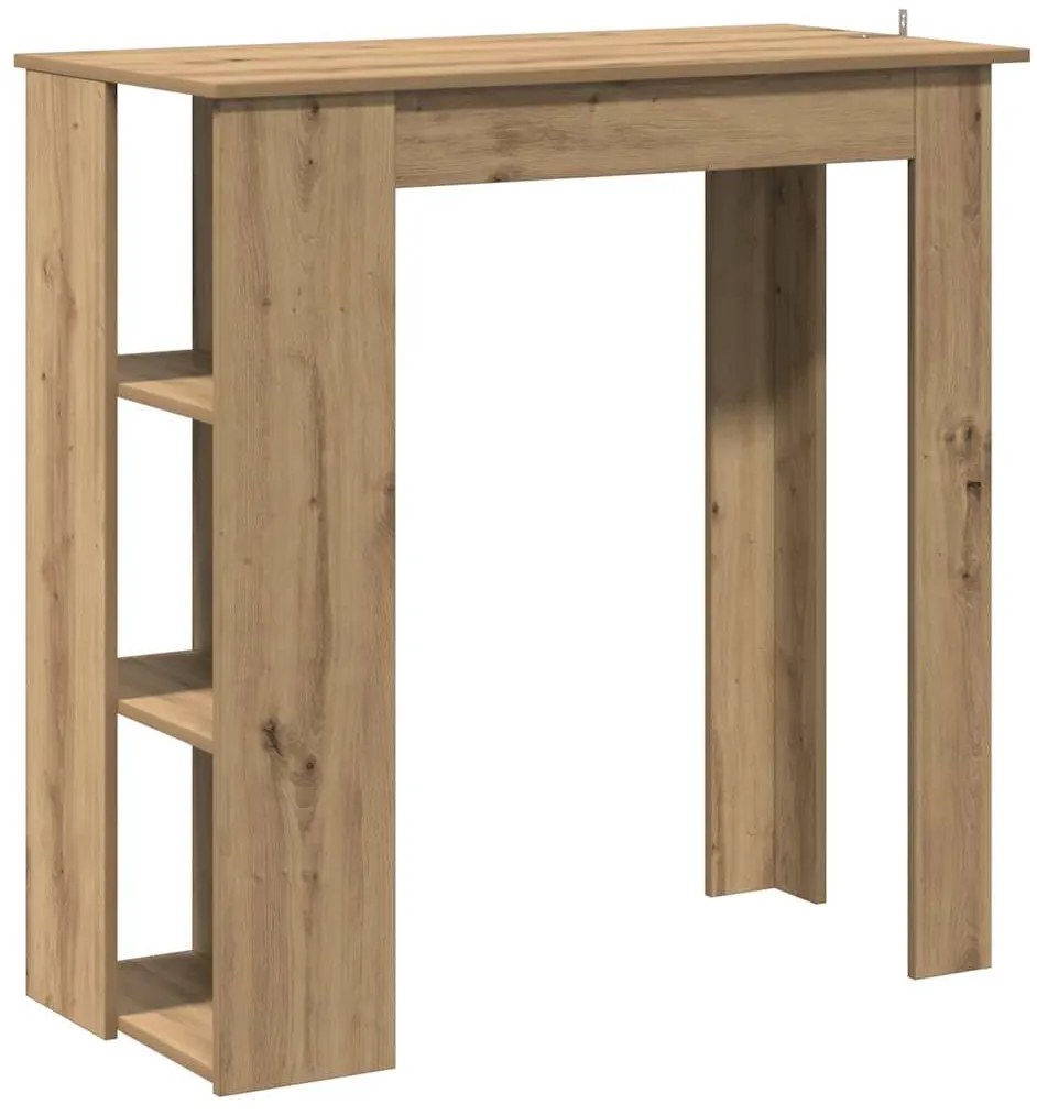 856761 vidaXL Бар маса с рафт, дъб артизан, 102x50x103,5 см, инженерно дърво