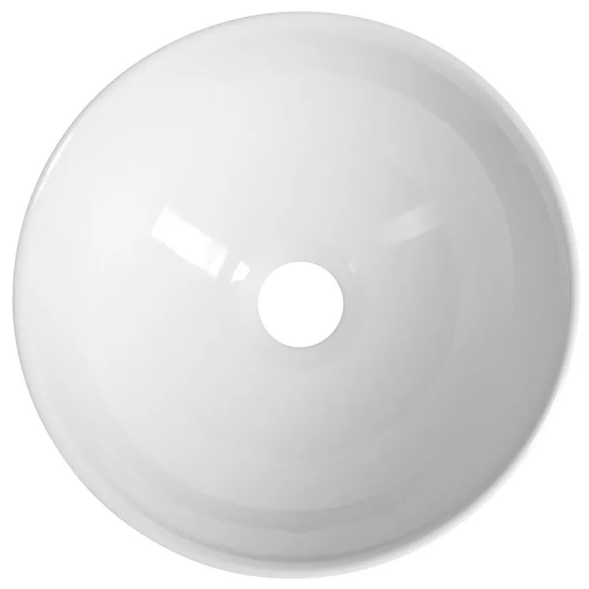 Бяла керамична кръгла мивка ø 28 cm Aster – Sapho