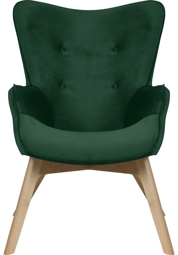 Тъмнозелено кадифено кресло Niko – Ropez