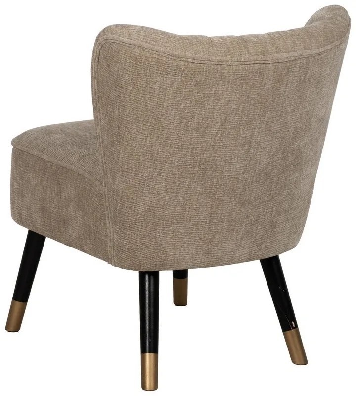 Бежово шенилово кресло Glam – Ixia