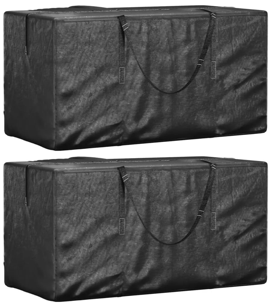 3155397 vidaXL Чанти за външни възглавници 2 бр черни 150x75x75 см полиетилен