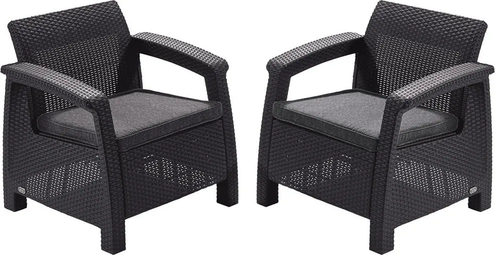 Тъмносиво градинско кресло Corfu – Keter