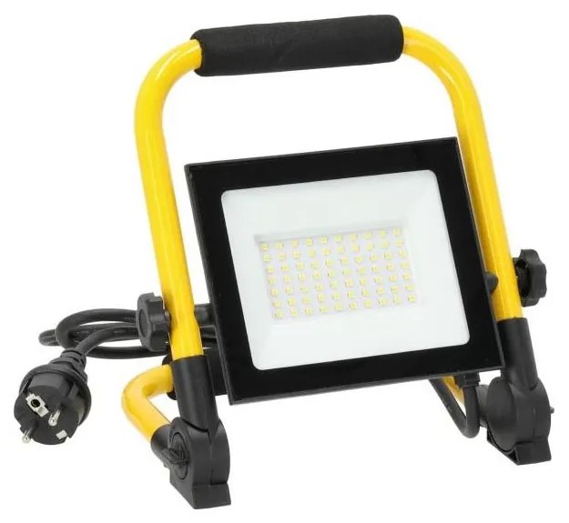 LED Преносим прожектор TIGRA LED/50W/4000K IP54 черен/жълт