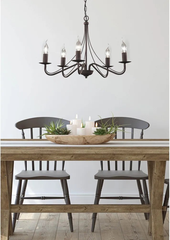 Метално висящо осветително тяло в бронзов цвят ø 55 cm Country – Reality