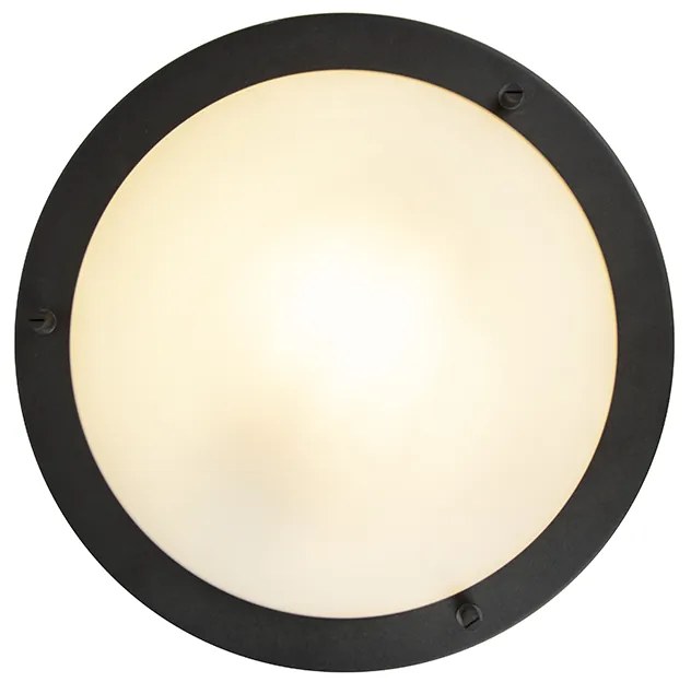 Модерна настенна лампа черна 31 см IP44 - Yuma