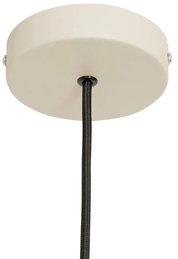 Japandi висяща лампа бежова с текстилен абажур 50 см - Plu