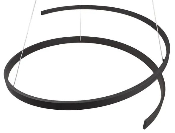 Черно LED висящо осветително тяло с гласово управление/ управление чрез мобилно приложение с метален абажур ø 75 cm Cinardi – CINQUE