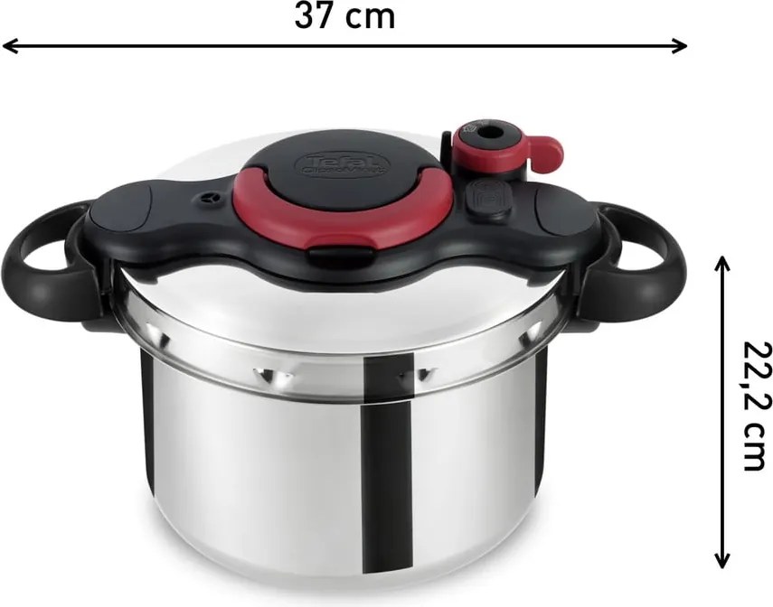 Тенджера под налягане от неръждаема стомана 6 l Clipso Minut Easy P4620768 – Tefal